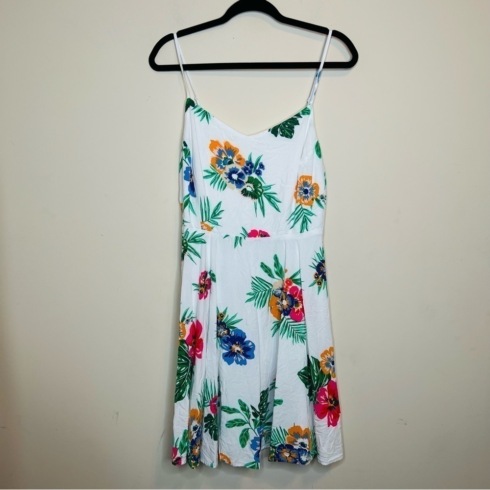 OLD NAVY White Floral Mini Summer Dress